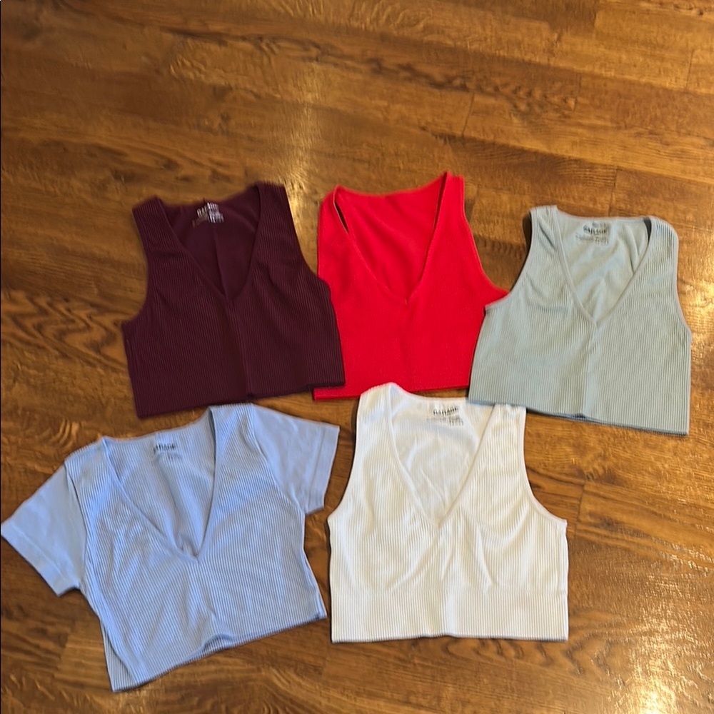 Garage Bundle of 5 Sleeveless Crop Tank Tops
